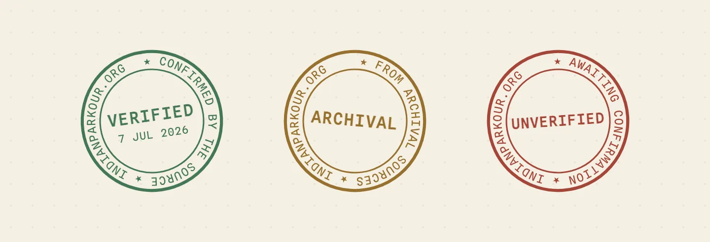 Three round rubber-stamp marks on paper: a green stamp reading Verified with the date it was confirmed, an amber stamp reading Archival, and a red stamp reading Unverified.